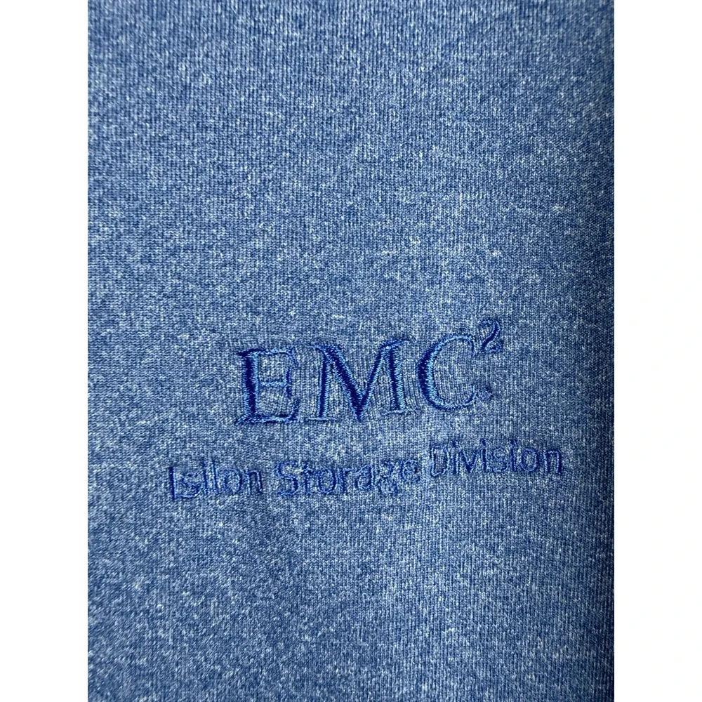 Cutter & Buck DryTec 1/4 Zip Pullover Mens Large Blue EMC Logo
